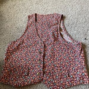 Woman’s floral vest shirt, never worn